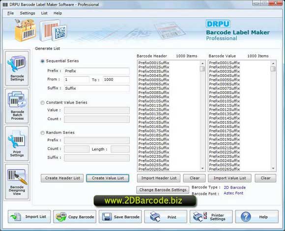 Screenshot of 2D Barcode 7.3.0.1