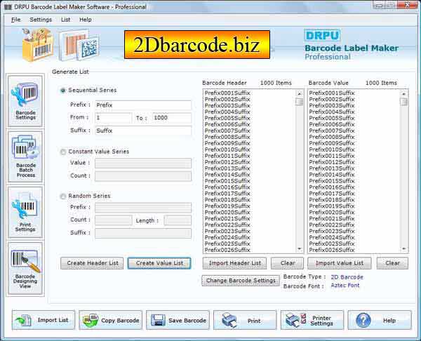 Screenshot of DataMatrix Barcode 7.3.0.1