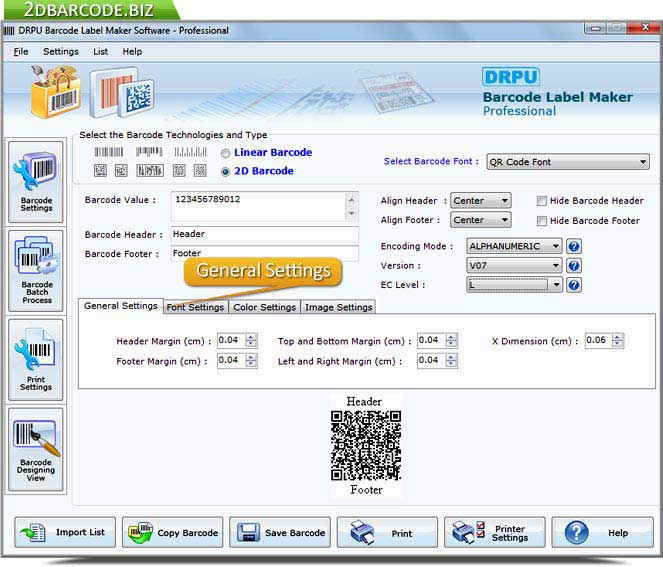 2D Barcode Software