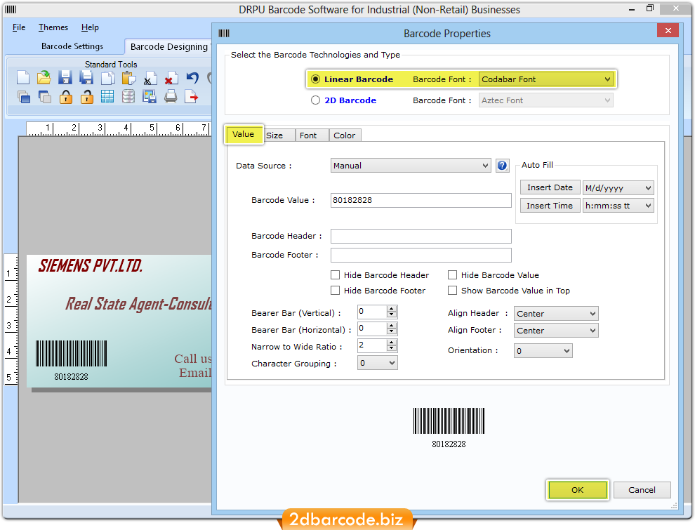 Barcode Properties Barcode Properties