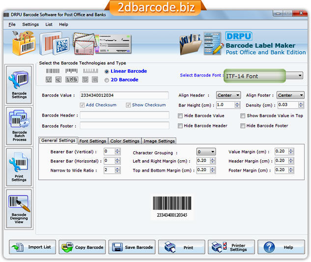 Barcode Maker Software for Post Office