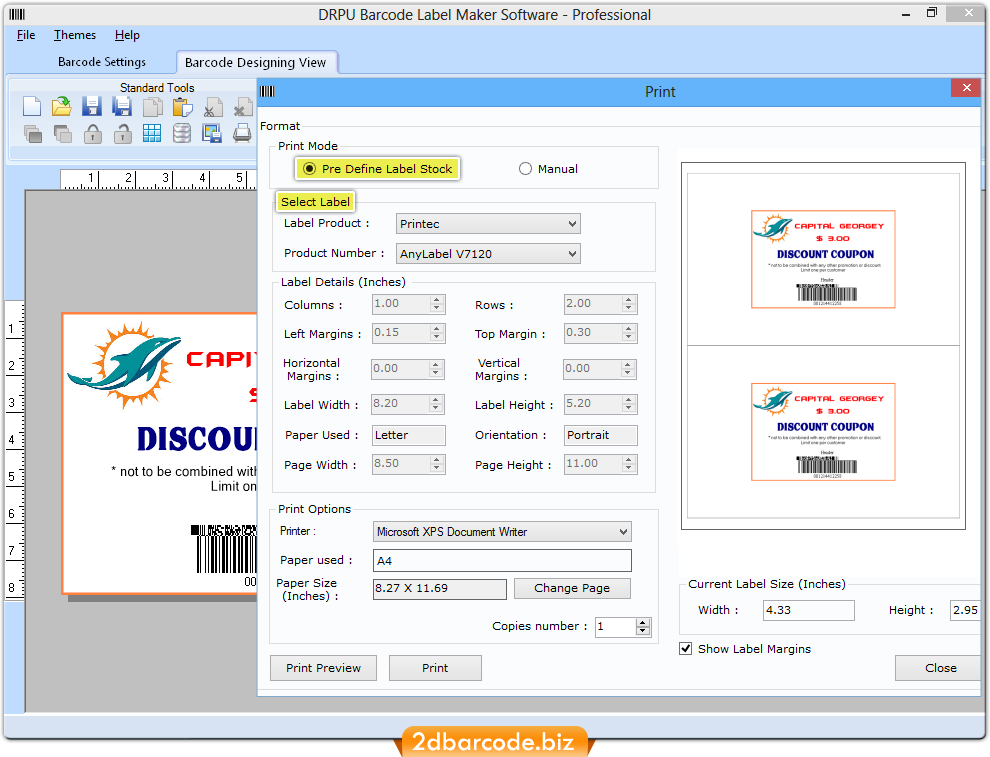 Print Created Barcode Labels Print Created Barcode Labels