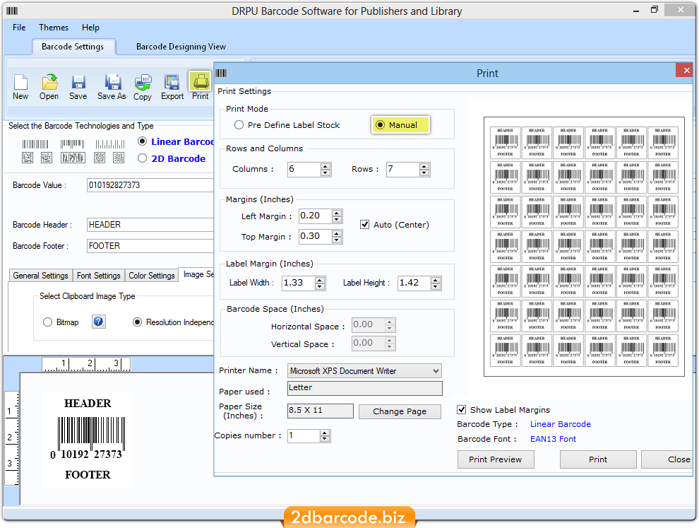 Manual option to print labels Manual option to print labels