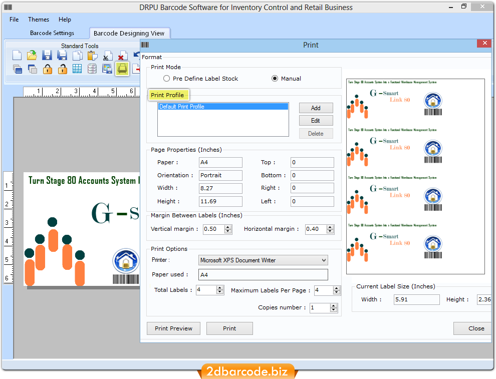 Manual mode to print labels Manual mode to print labels