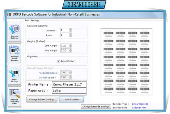 Industrial 2d Barcode Label screenshot