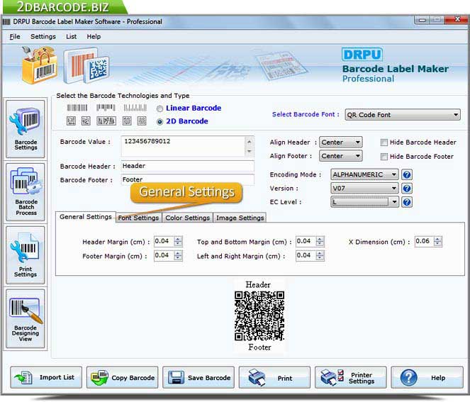 Barcode Maker Software screenshot