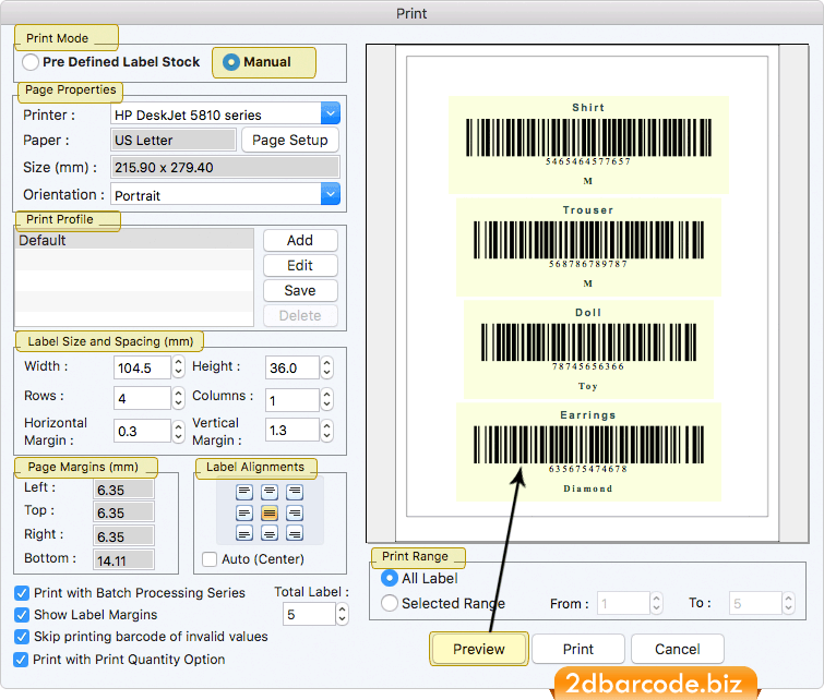Print Settings Print Settings