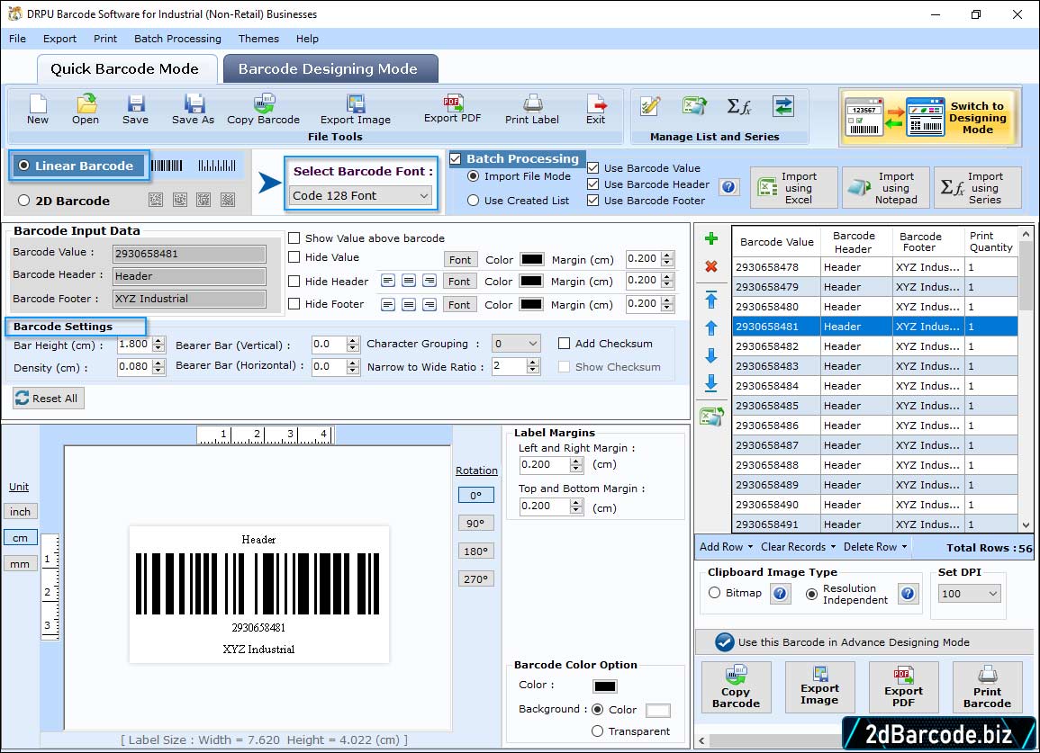 Barcode Maker Software for Manufacturing Industry