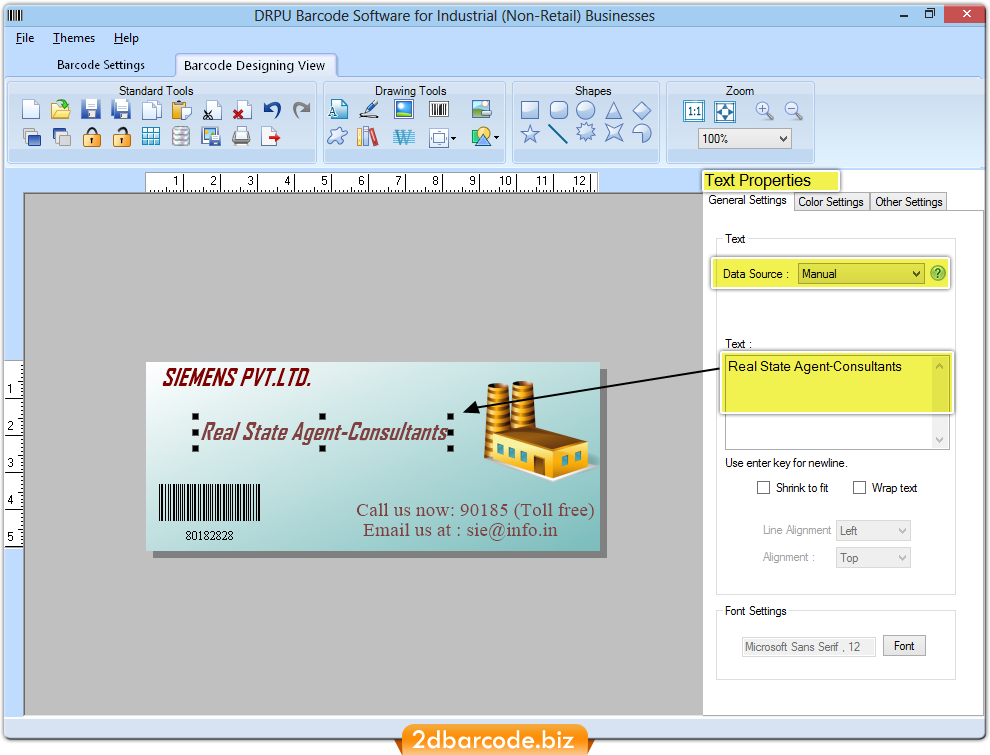 Barcode Maker Software for Manufacturing Industry - 2DBarcode