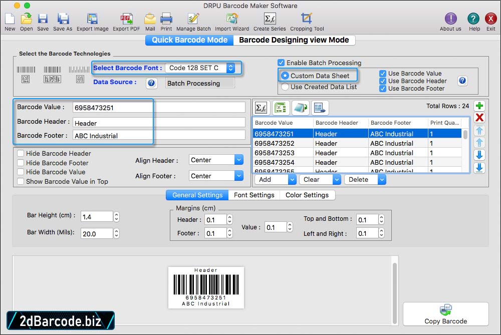 Barcode Maker Software - Mac