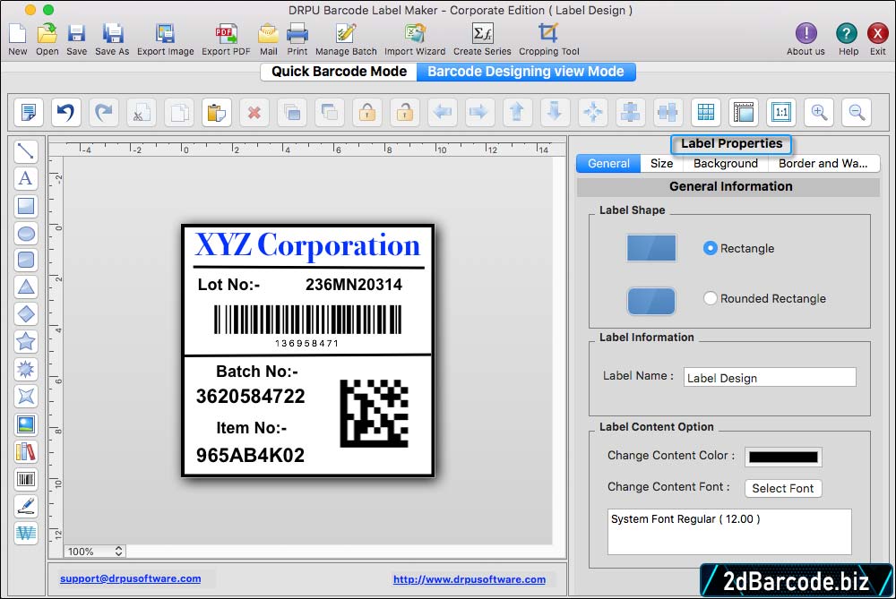 Label Properties