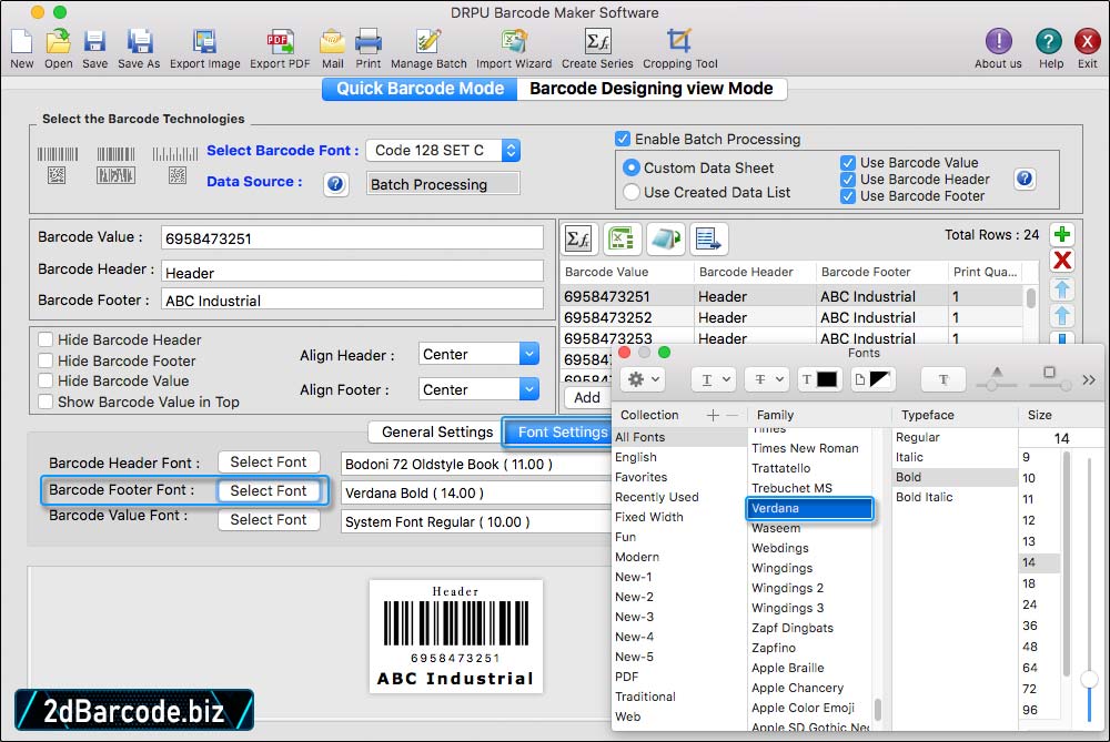 Design Barcode Label