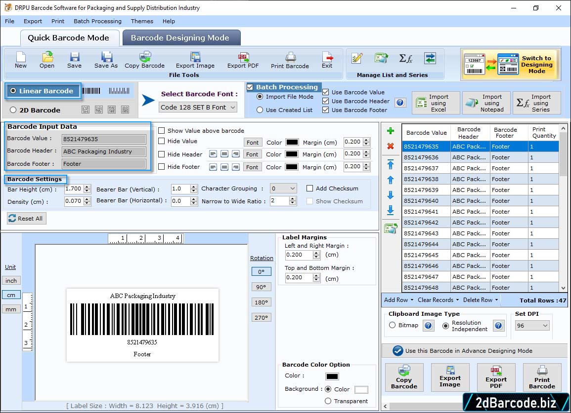 Barcode Maker Software for Packaging Industry