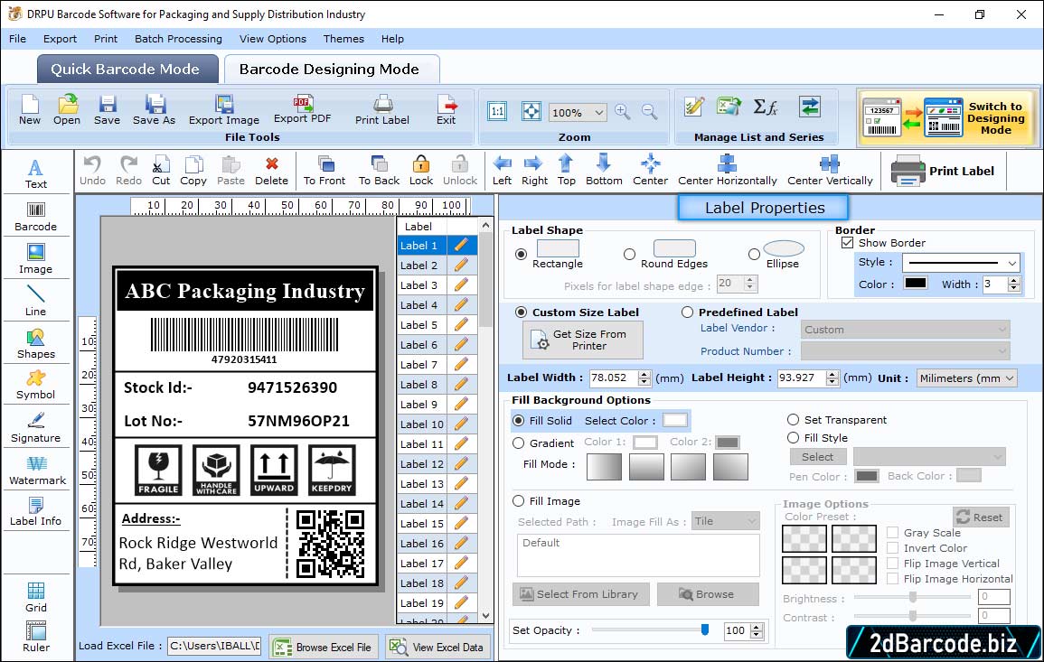 Label Properties