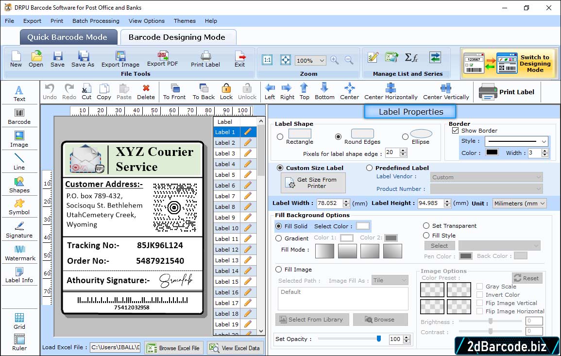 Barcode Maker Software for Post Office