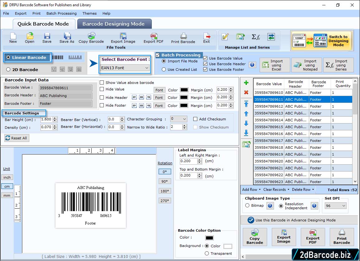 Barcode Maker Software for Publishers