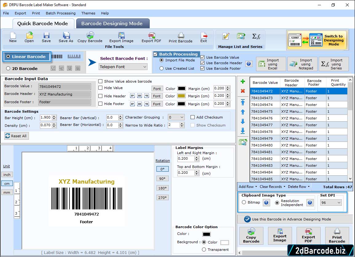 Design Barcode Label