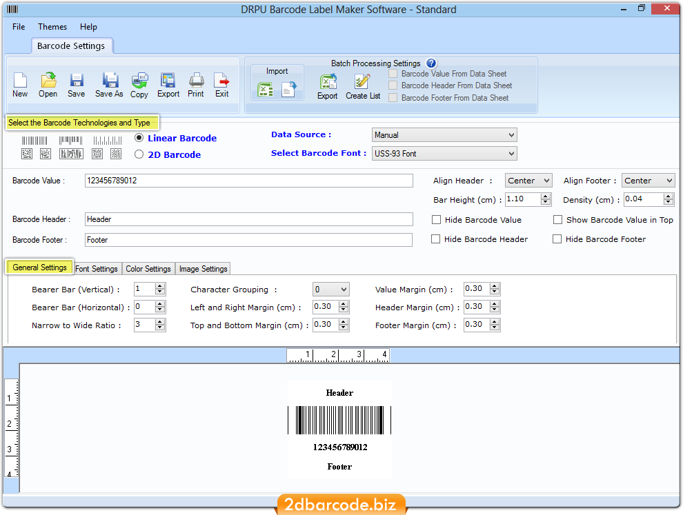 Barcode Maker Software - Standard Edition